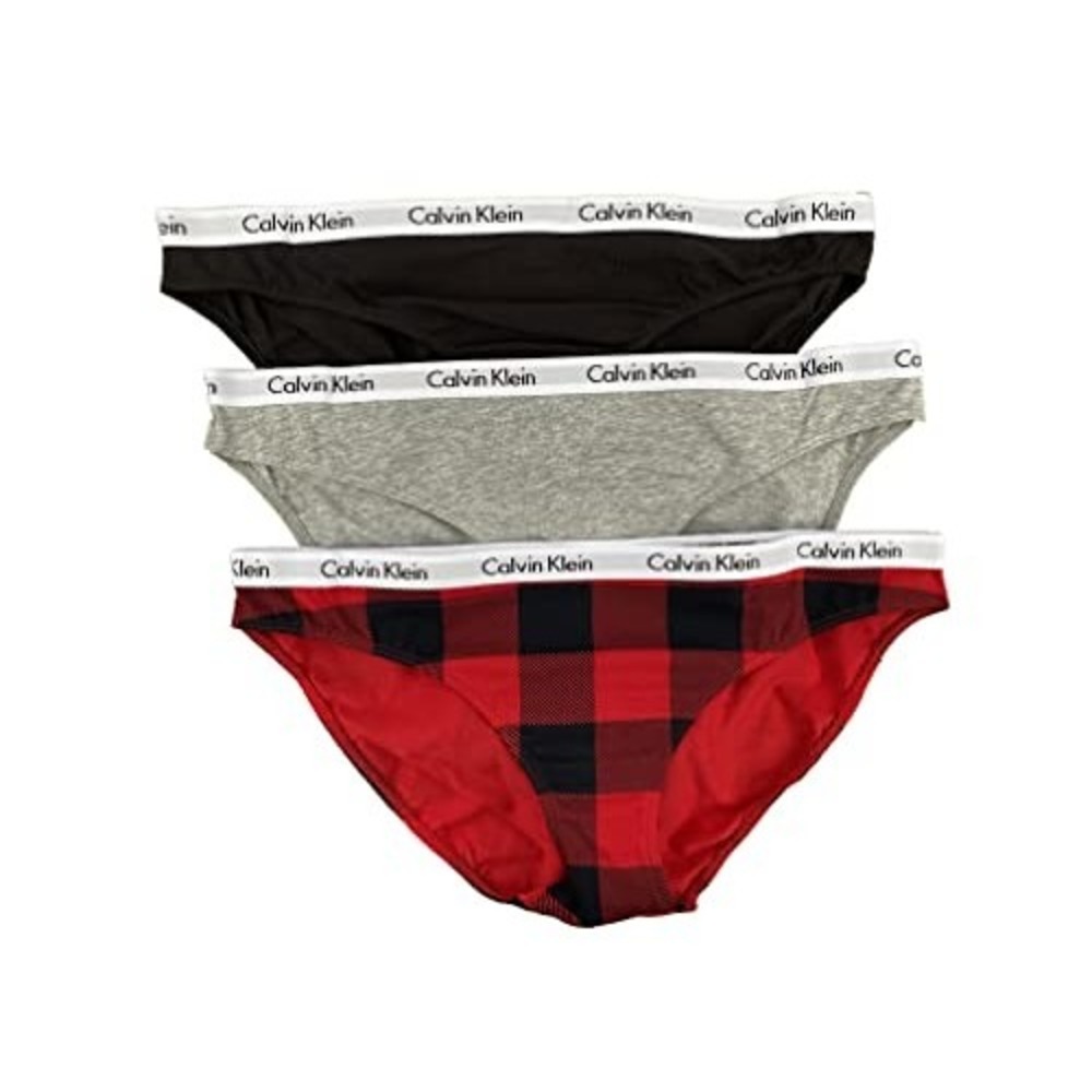 Calvin Klein Bikini Panty Women Medium Black NWT 3-Pack Carousel Cotton Stretch